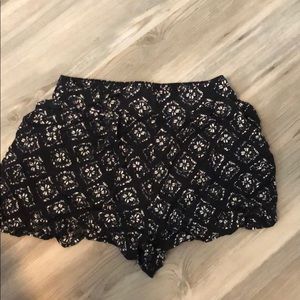 Black loose fitted shorts